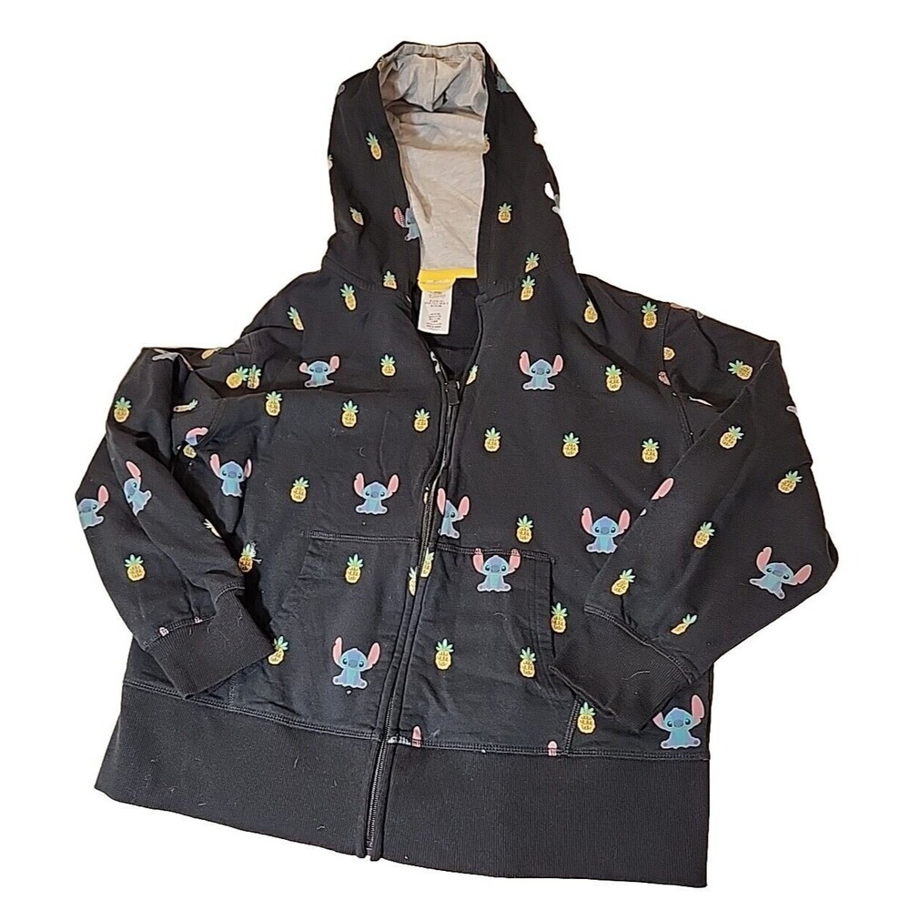 Disney Stitch Pineapple Jacket Hoodie Experiment 626 Alien Zip Up Womens Large